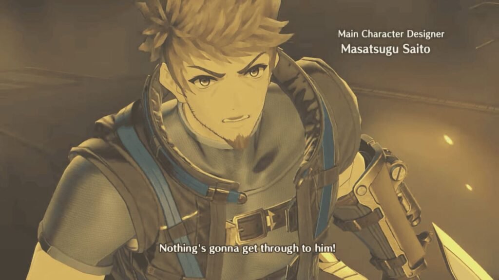 Rex yells “Nothing’s going to get through to him!” during a cutscene in the opening of Future Redeemed.