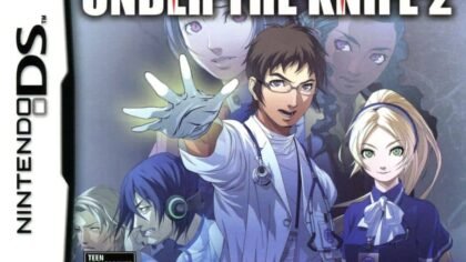 North American box art for Trauma Center: Under the Knife 2 featuring Derek Stiles and Naomi Kimishima.