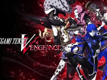 Shin Megami Tensei V: Vengeance cover art featuring Nahobino, Lilith, and her Qadištu legion against a dark, supernatural backdrop.