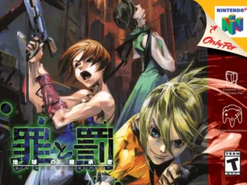 US Nintendo 64 box art for Sin & Punishment featuring the ESRB T rating