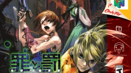 US Nintendo 64 box art for Sin & Punishment featuring the ESRB T rating