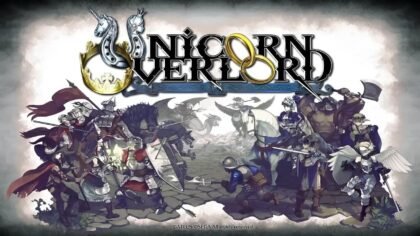 Cover art of Unicorn Overlord for Nintendo Switch featuring main characters in a vibrant fantasy setting