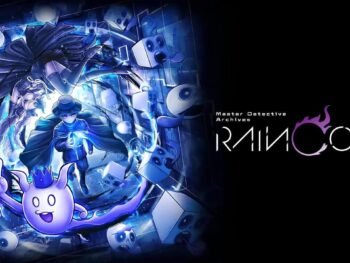 Cover art for Master Detective Archives: Rain Code featuring Yuma and Shinigami with the game’s logo.