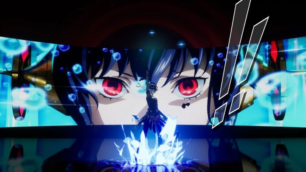 Metis’ cut-in animation after landing a critical hit in Persona 3 Reload: Episode Aigis.