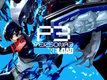 Persona 3: Reload box art showing Minato Arisato in the foreground with Thanatos behind him and the game’s logo above.