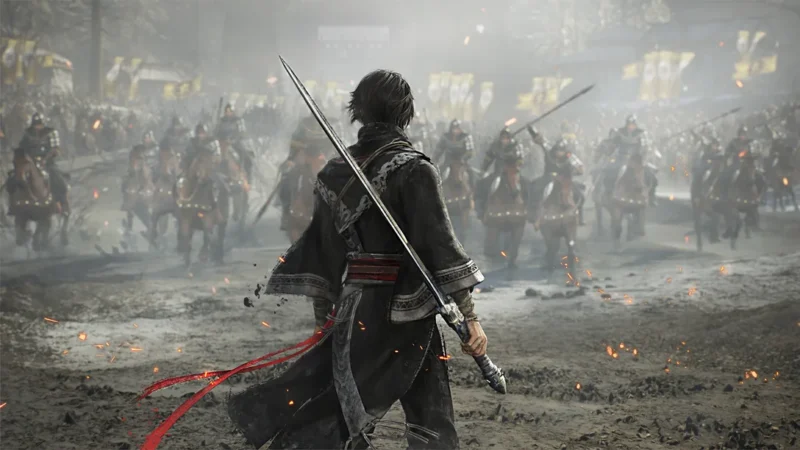 Dynasty Warriors Origins lone warrior facing massive battlefield army