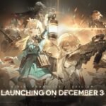 Girls’ Frontline 2 Exilium launch artwork showing multiple Tactical Dolls in combat, announcing the game’s December 3 release date
