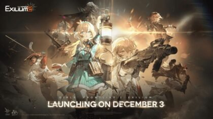 Girls’ Frontline 2 Exilium launch artwork showing multiple Tactical Dolls in combat, announcing the game’s December 3 release date