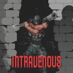 Intravenous game cover art featuring the protagonist in a shadowy environment with stealth-themed visuals.