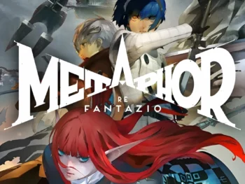 Cover art of Metaphor: ReFantazio with Hulkenberg, Will, Strohl, and the game logo.