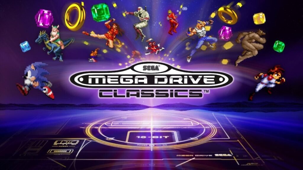 Sega Mega Drive Classics artwork featuring classic Sega characters and games
