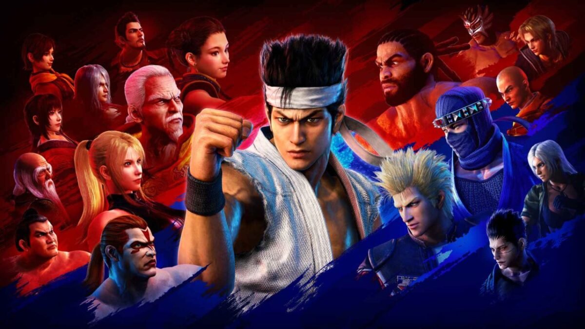 Virtua Fighter key art featuring Akira Yuki and the full fighter roster