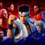 Virtua Fighter key art featuring Akira Yuki and the full fighter roster