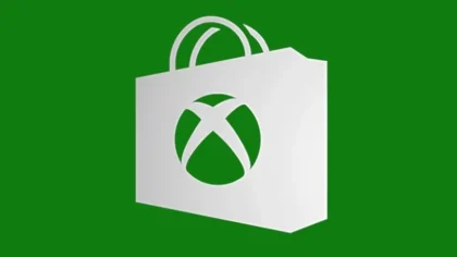 Xbox logo inside of a shopping bag with a green background