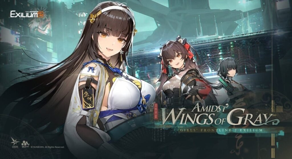Diayan, Jingyu, and Zhaohui featured in Girls' Frontline 2 Exilium Amidst Wings of Gray artwork