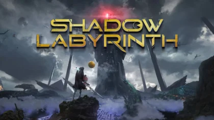 Shadow Labyrinth key art showing lone character before massive tower