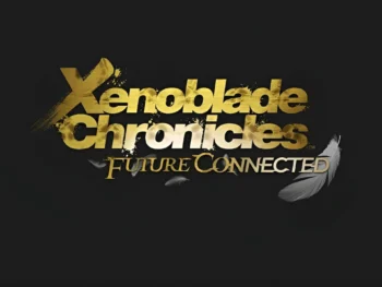 Xenoblade Chronicles Future Connected gold title on black background