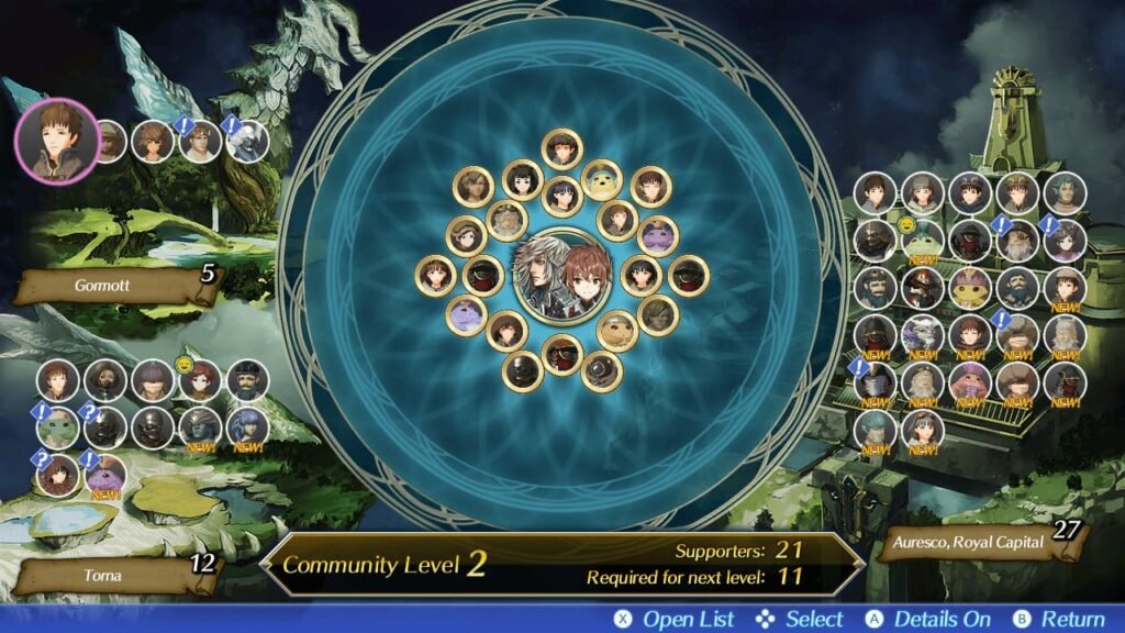 In-game screen showing the Community menu with the player’s current community level at 2