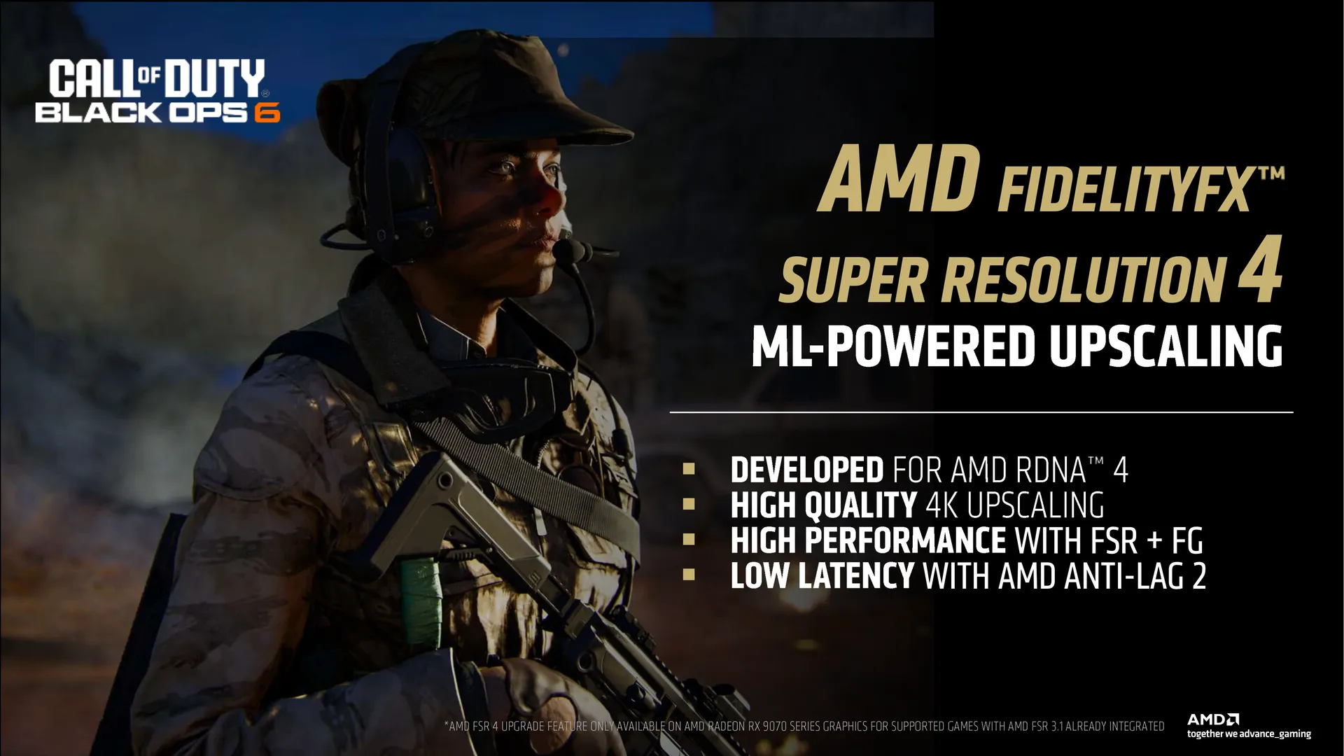 AMD's FidelityFX Super Resolution 4 information.
