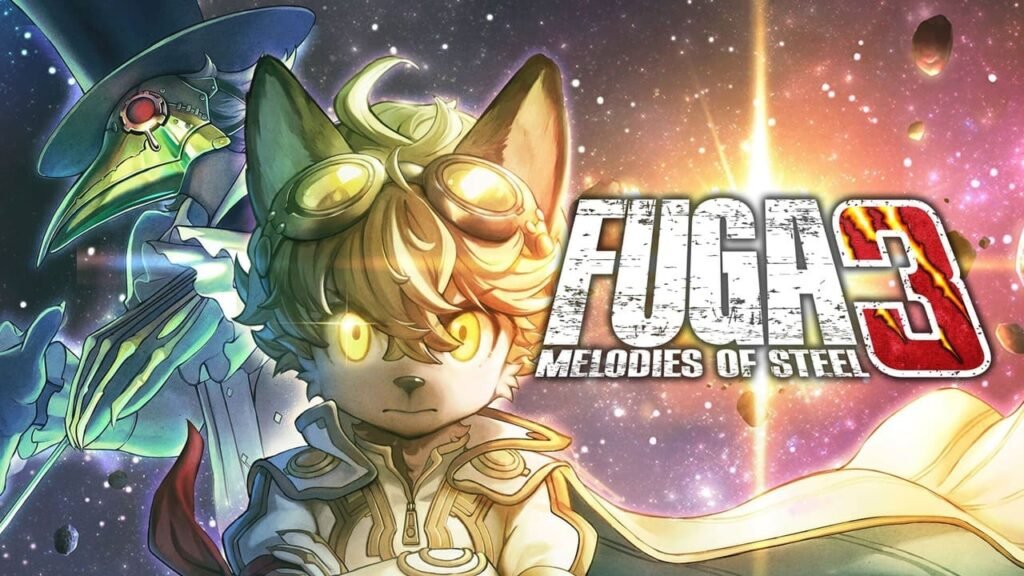 Fuga Melodies of Steel 3 key artwork featuring main character and logo
