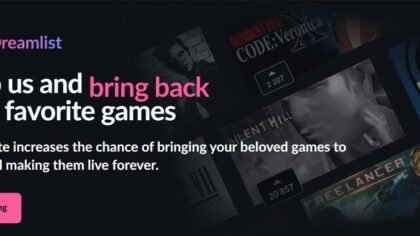 GOG Dreamlist banner encouraging users to vote to bring classic games back to the platform