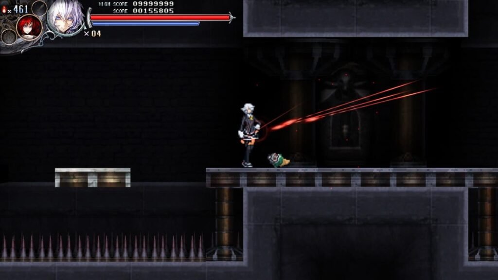 Gameplay of Sakuya using Soul Collection ability with HUD visible