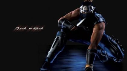 Ninja Gaiden Black 2 Ryu Hayabusa key art in combat pose