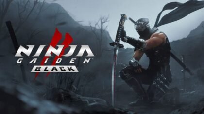 Ninja Gaiden Black 2 key art featuring Ryu Hayabusa with sword