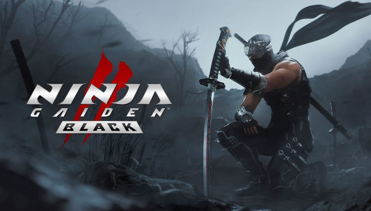 Ninja Gaiden Black 2 key art featuring Ryu Hayabusa with sword