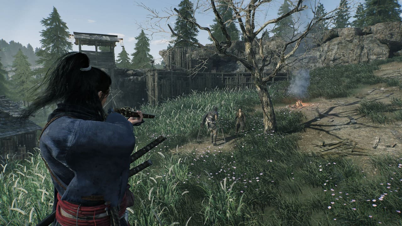 Rise of the Ronin, using a rifle.