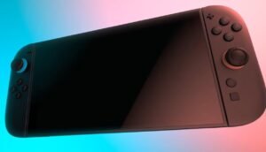 Nintendo Switch 2 at an angle.