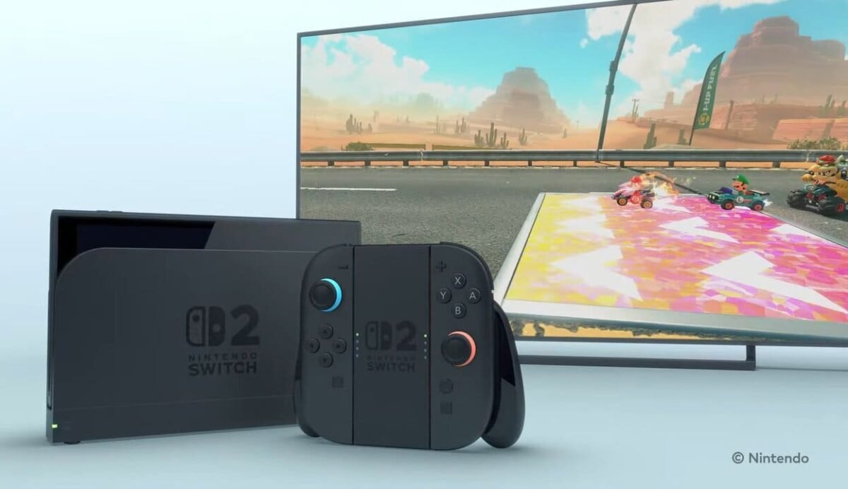 Television display rendering after the Nintendo Switch 2 announced stream.