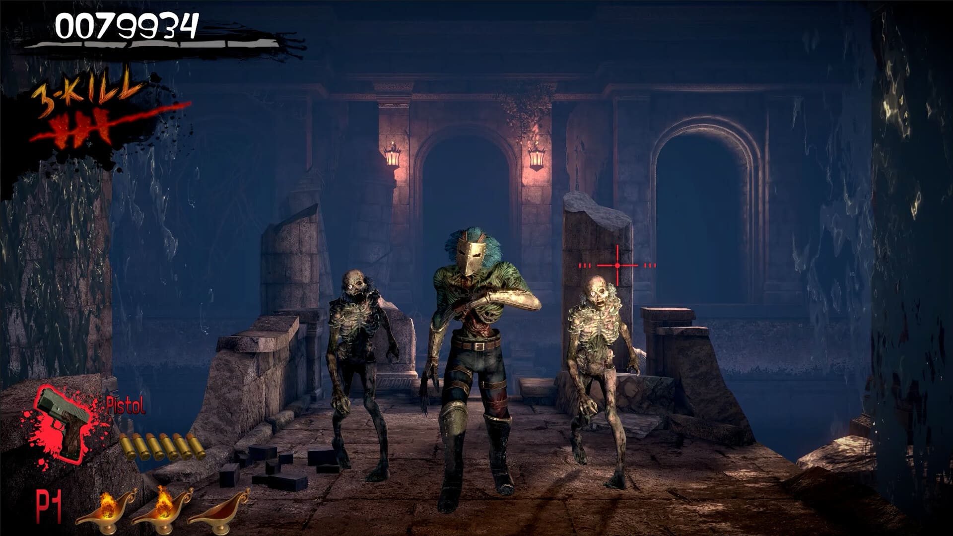 The House of the Dead 2: Remake, displaying three zombies.