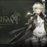 Dushevnaya new character artwork from Girls' Frontline 2 Exilium featuring her support role design