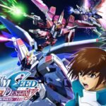 Mobile Suit Gundam SEED Battle Destiny Remastered key art featuring mecha combat and main characters