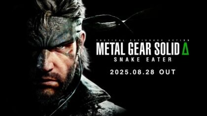 Metal Gear Solid Delta Snake Eater key art showing Snake with release date August 28, 2025