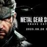 Metal Gear Solid Delta Snake Eater key art showing Snake with release date August 28, 2025