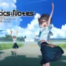 The main cast of Robotics;Notes Elite outside on a sunny day, with Akiho smiling and raising her hand. The game’s title appears to the left.