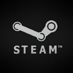Steam platform logo on a dark background