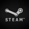 Steam platform logo on a dark background