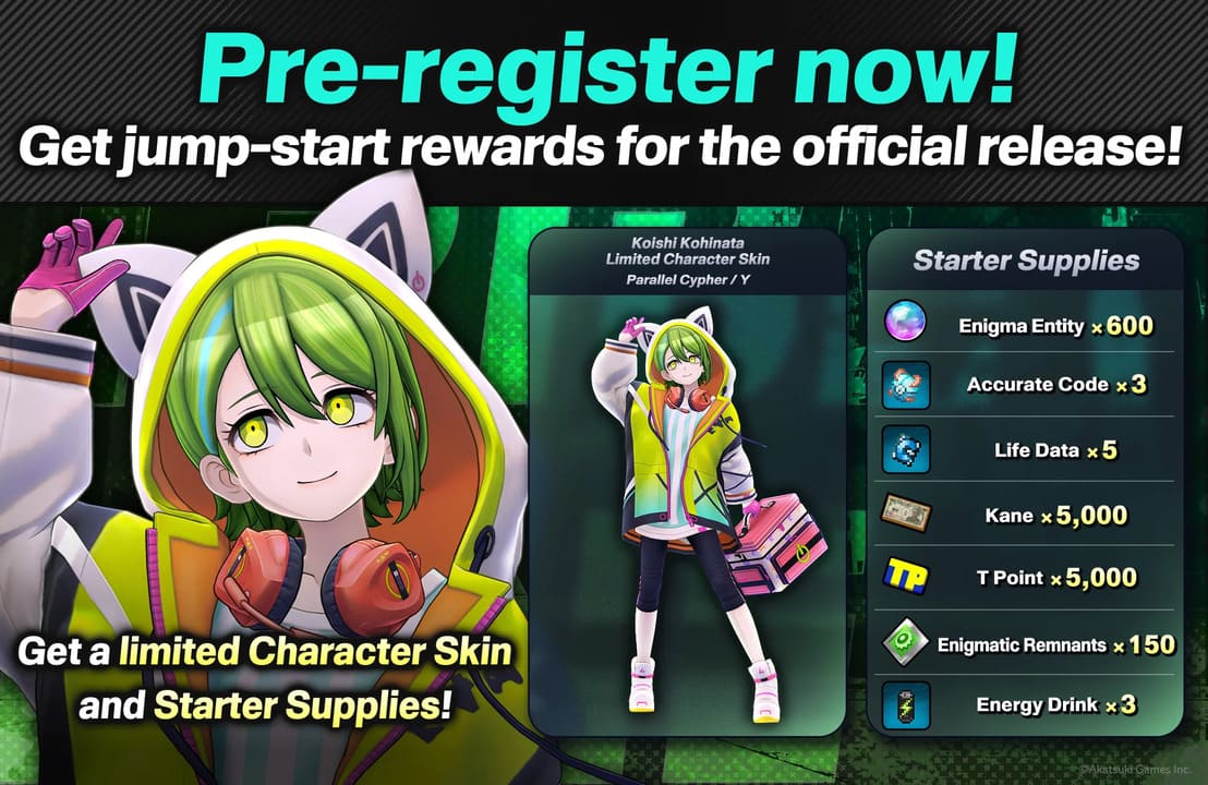 Pre-register rewards in Tribe Nine