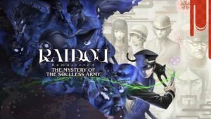 RAIDOU Remastered cover art featuring Raidou Kuzunoha XIV in action, showcasing its revamped combat and enhanced visuals.