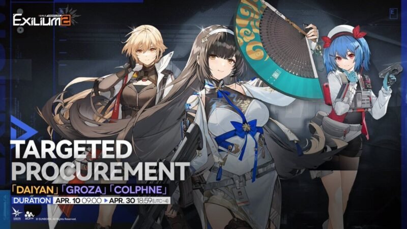 The Daiyan, Groza, and Colphne rerun banner featured in the Mechty GFL2 guide update.