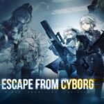 Event title screen for Escape from Cyborg featuring key characters.