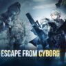 Event title screen for Escape from Cyborg featuring key characters.