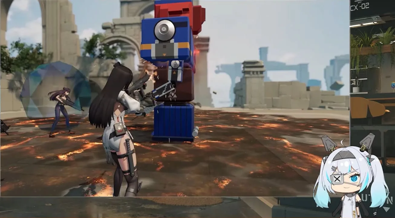 Target Practice mode in action with tactical overlay.