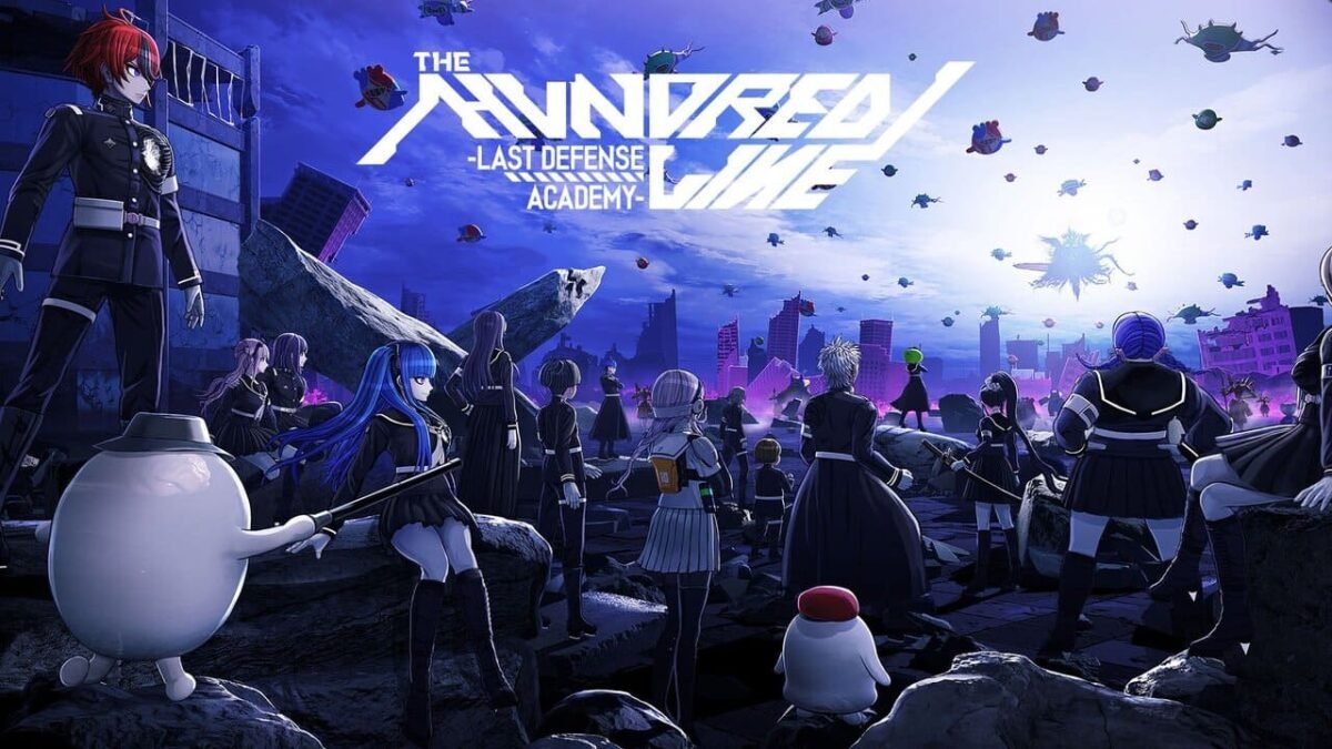 Key art for The Hundred Line: Last Defense Academy showing the Special Defense Force facing an otherworldly invasion.