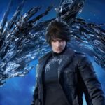 Lost Soul Aside protagonist with crystal dragon background, fantasy action RPG art