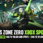Zenless Zone Zero Xbox Spotlight livestream announcement artwork featuring in-game characters and event timing.