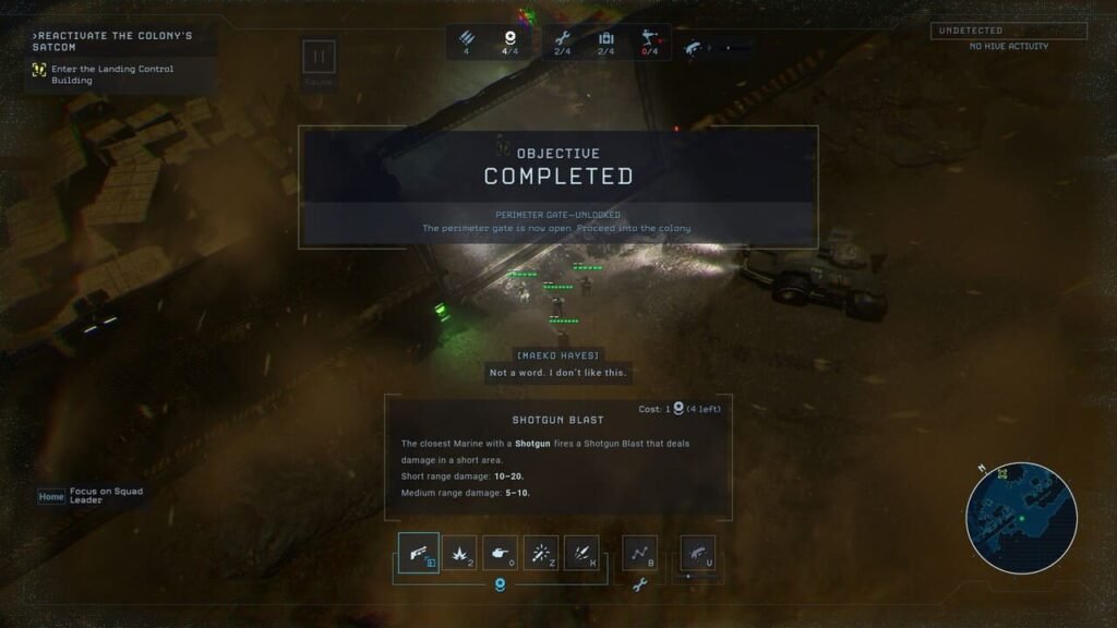 Time Dilation Wheel paused, halting all action in Aliens: Dark Descent